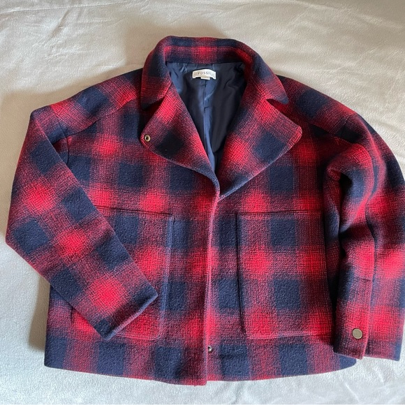 Wool and angora blend Fossil plaid fossil jacket - Picture 3 of 6